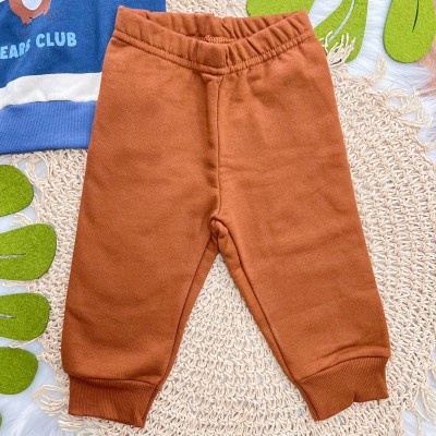 Conj. Casaco Wild Team Bears Club e Calça de Moletom - Azul Jeans e Creme